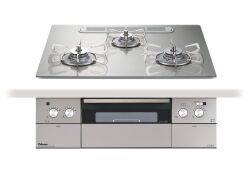 【取付工事対応】PD-963WT-U60GH パロマビルトインコンロ クレア トップ幅60cm シャインシルバークリアガラストップ ステンレスごとく