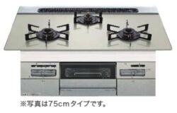 【当店の工事利用者限定】 N3WV7RWTP2SI  ノーリツ ビルトインコンロ ファミ ムーンシルバーガラストップ 75センチ