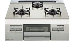 【当店の工事利用者限定】 N3WV6RWAP2SIEC　レンジフード連動 ノーリツ ビルトインコンロ ミッケ ムーンシルバーガラストップ 60センチ
