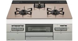 【当店の工事利用者限定】 N3WV6RWAP3SIEC レンジフード連動 ノーリツ ビルトインコンロ ミッケ シルバーピンクガラストップ 60センチ
