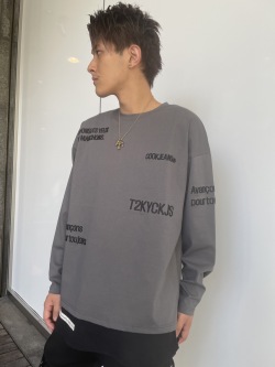 COOKJEANS クックジーンズ 立体刺繍 長袖Tシャツ(Unisex/ユニセックス)