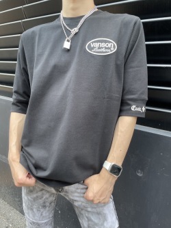 VANSON×COOKJEANS コラボ 5分袖Tシャツ