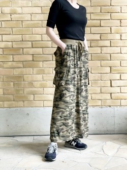 【再入荷】カーゴ フレアー ロング スカート (Lady's/レディース)