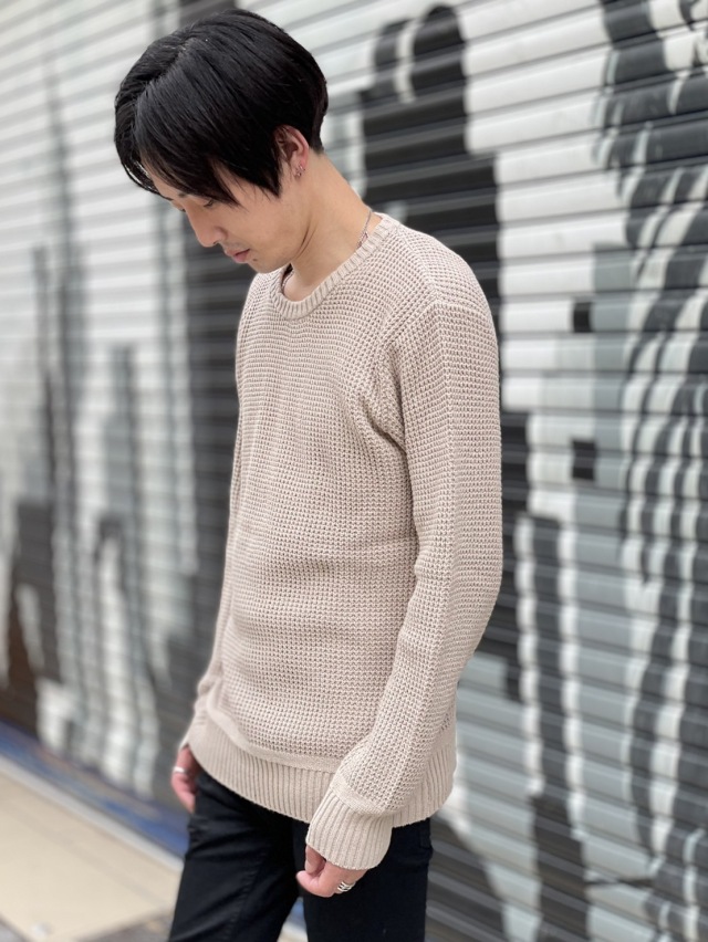 ロンT メンズ 長袖 Tシャツ ニット 長袖Tシャツ ロングTシャツ U