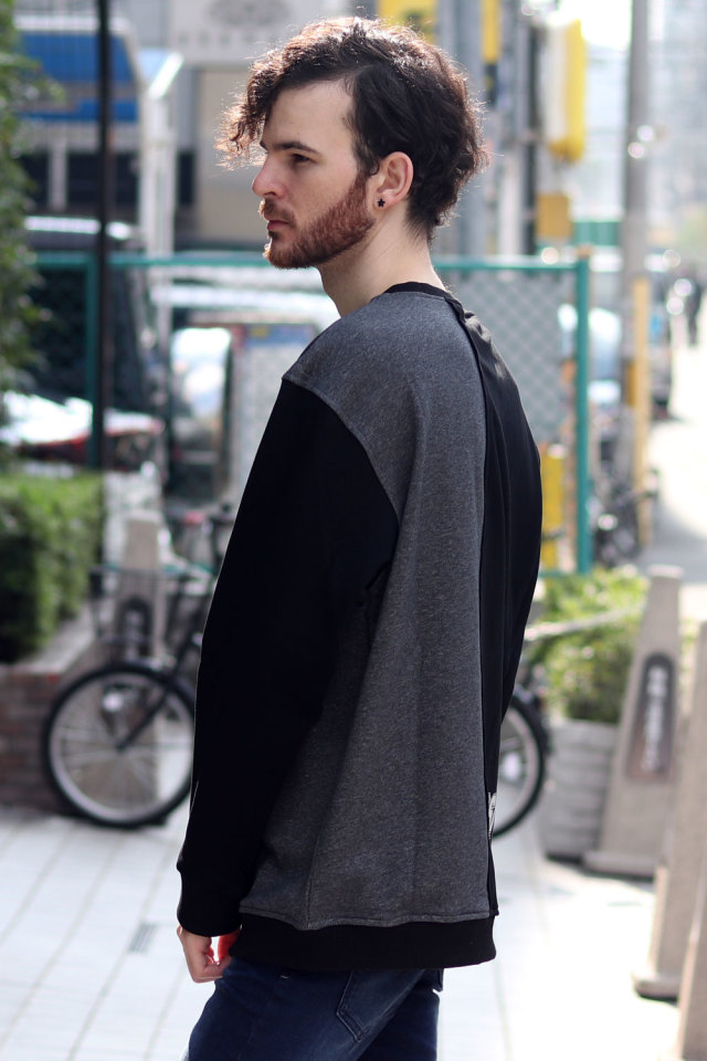 COOKJEANS バイカラー 切り替え スウェット カットソー (unisex/ユニセックス)