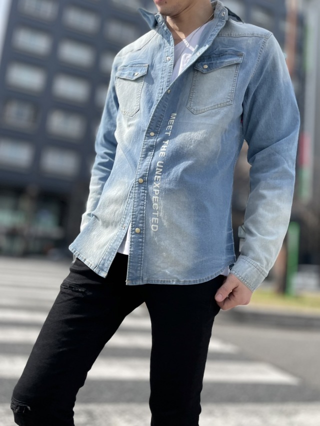 メンズデニムグラデーションシャツトップス薄手春夏 楽天市場】メンズtシャツ 五分袖 グラデーション Tシャツ メンズ