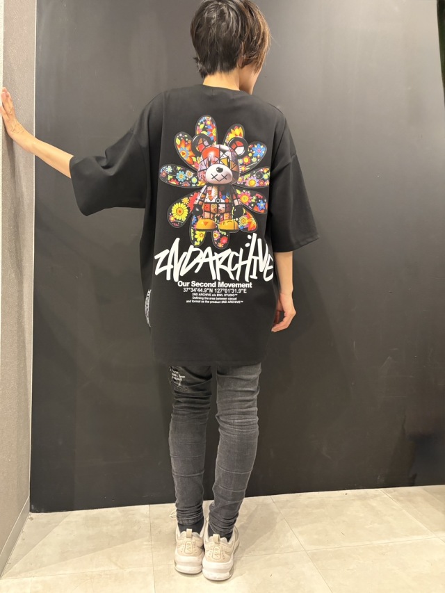 2ND ARCHIVE】フラワーベアー 半袖Tシャツ(Unisex/ユニセックス)