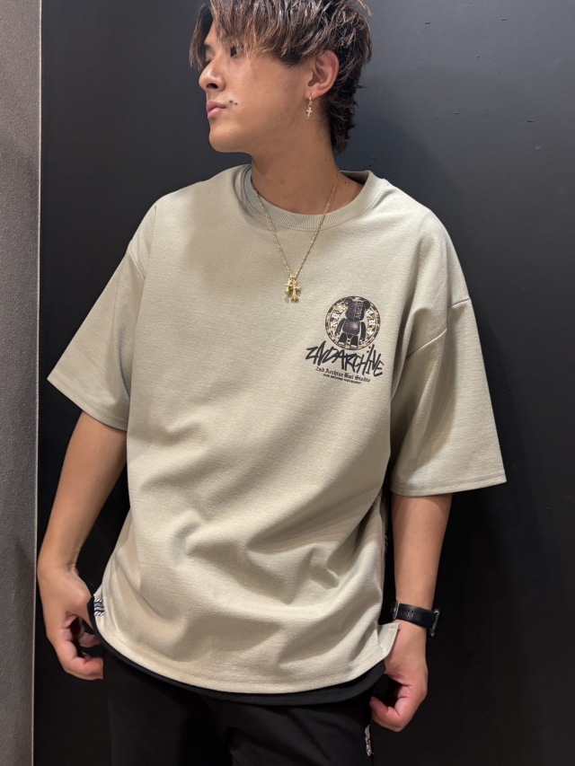 2ND ARCHIVE】サークルカモ オーロラベアー 半袖Tシャツ(Unisex