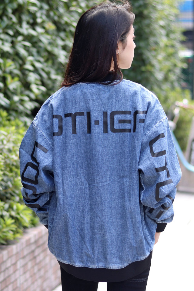 シャンブレー MA-1 デニム アウター ジャケット レディース