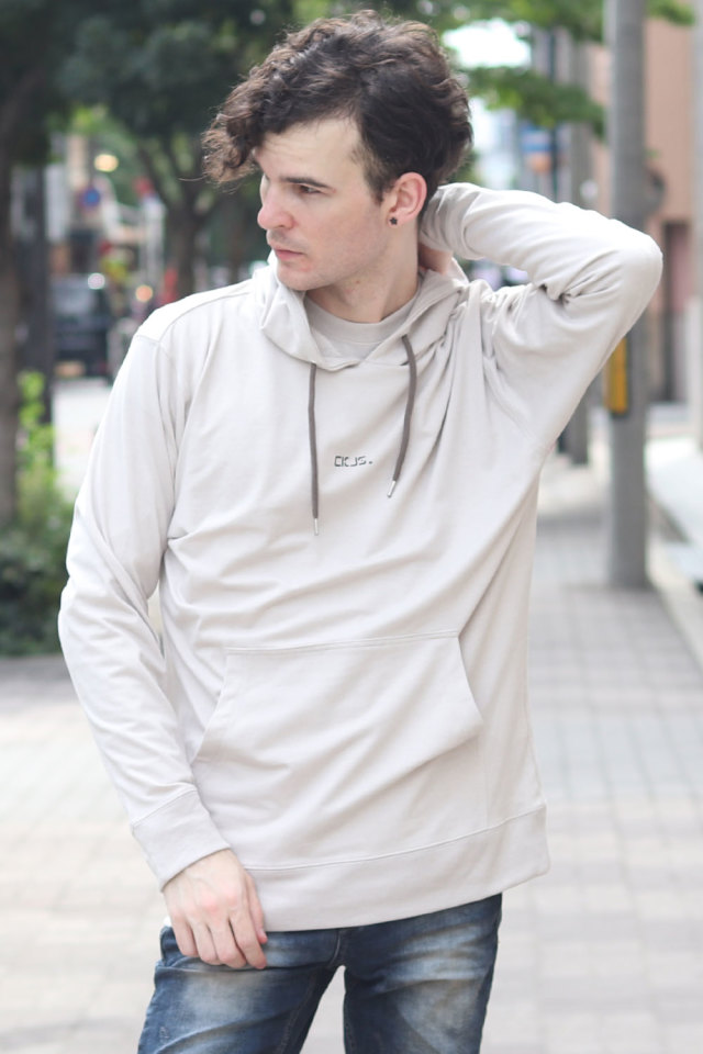 フランクアンドアイリーン フード パーカー ホワイト Sサイズ オーバーサイズ COOKJEANS クックジーンズ CKJS プリント パーカー(Unisex/ユニ