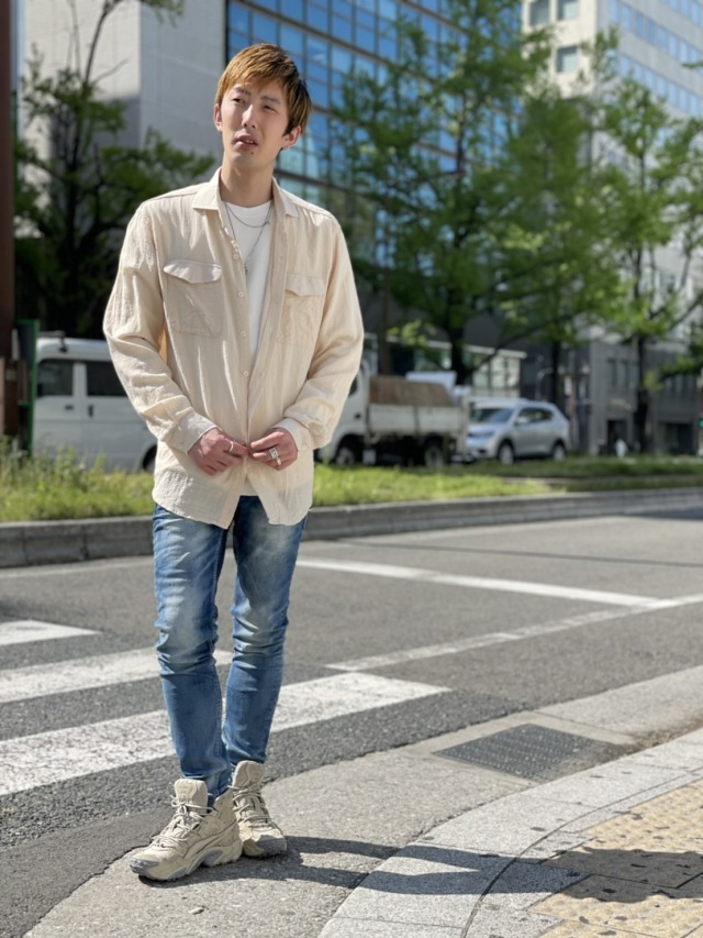 ダブル ポケット メンズ 薄手 シャツ 定番 トップス ブランド