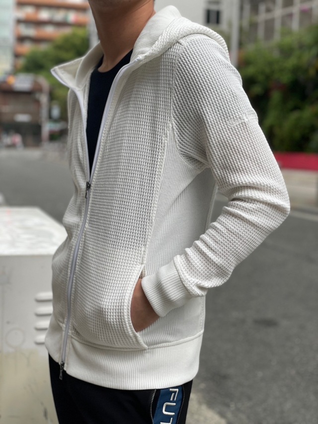 定番の中古商品 COOKJEANS クックジーンズ ワッフル ジップパーカー(Unisex/ユニ トップス