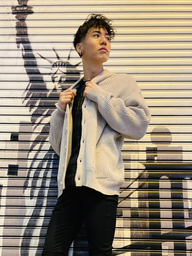 COOKJEANS クックジーンズ リブ ワイド カーディガン(Unisex