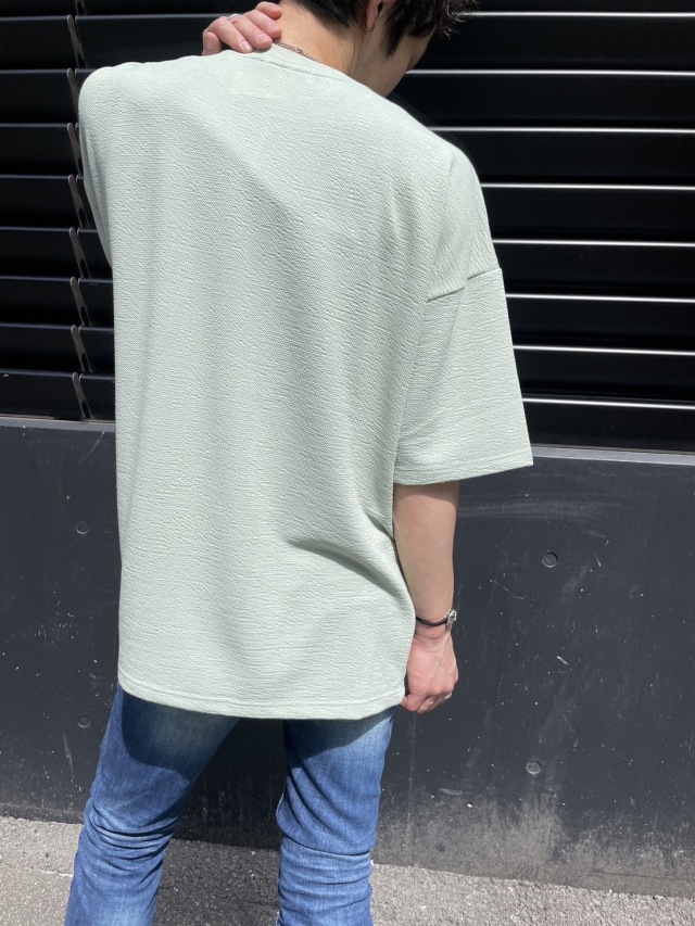 COOKJEANS クックジーンズ ワッフル クルー 半袖Tシャツ(Unisex
