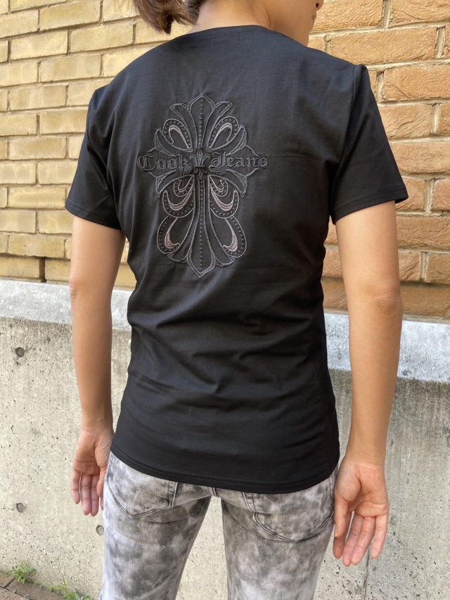 刺繍ロゴ ダガー ロングTシャツ フィット メンズ レディース