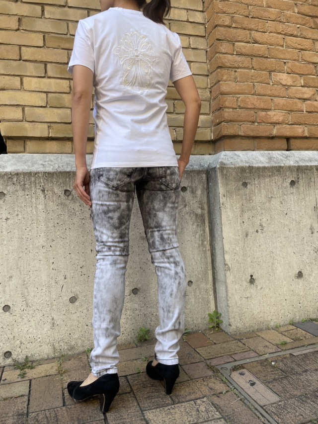 ヨッシー様 C6142 モノトーンTシャツコーデ 幾何柄シアープルオーバー/洗える(カットソー・Tシャツ) | TRUNK