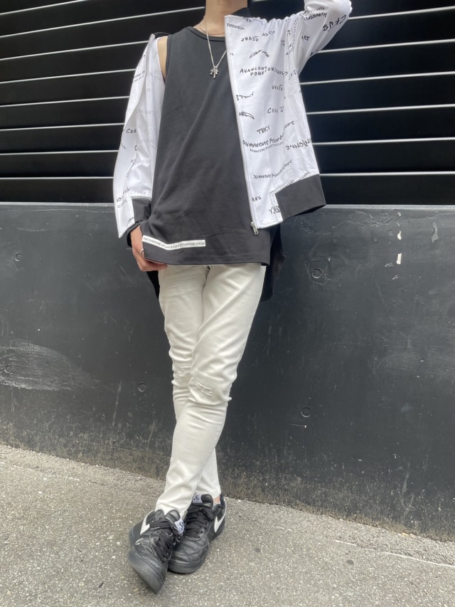 デニム✕ma1ドッキング　JK COOKJEANS クックジーンズ CJロゴ プリント MA1(Unisex/ユニ