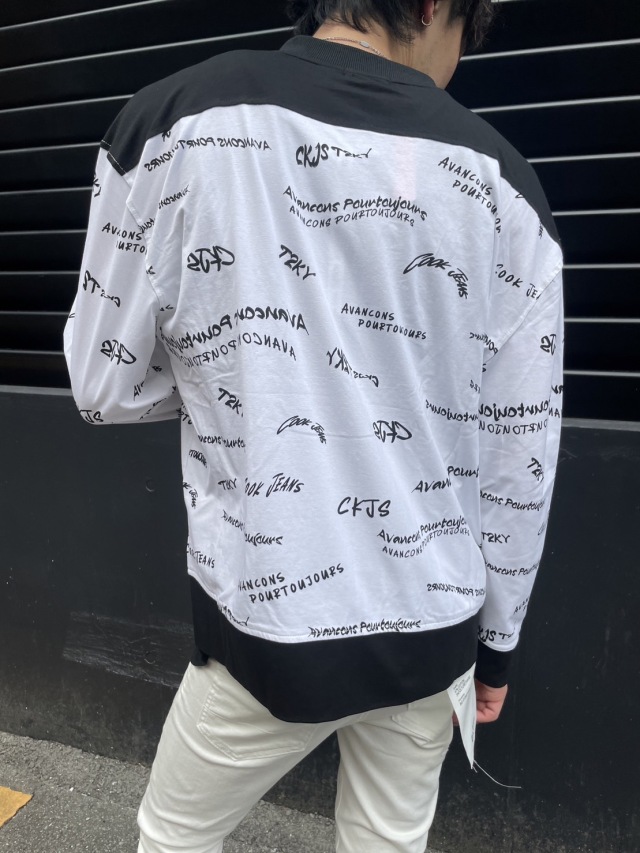 デニム✕ma1ドッキング　JK COOKJEANS クックジーンズ CJロゴ プリント MA1(Unisex/ユニ