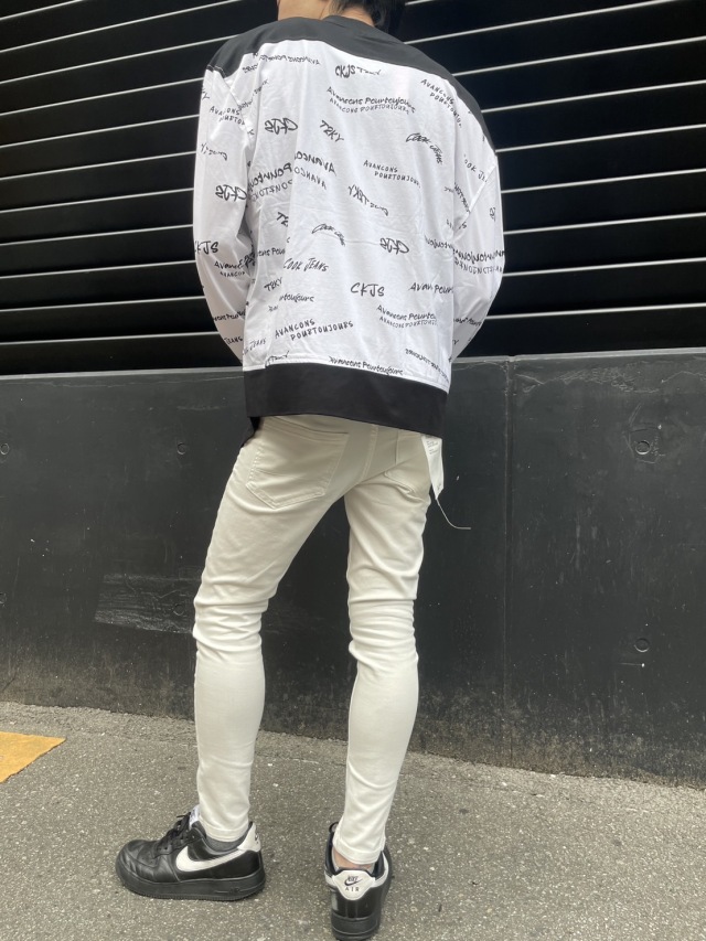 デニム✕ma1ドッキング　JK COOKJEANS クックジーンズ CJロゴ プリント MA1(Unisex/ユニ