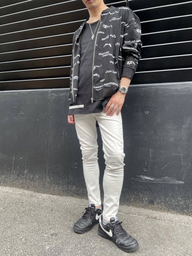 デニム✕ma1ドッキング　JK サイドベルト ワイドフレアデニムパンツ NZK6069 – MASONPRINCE