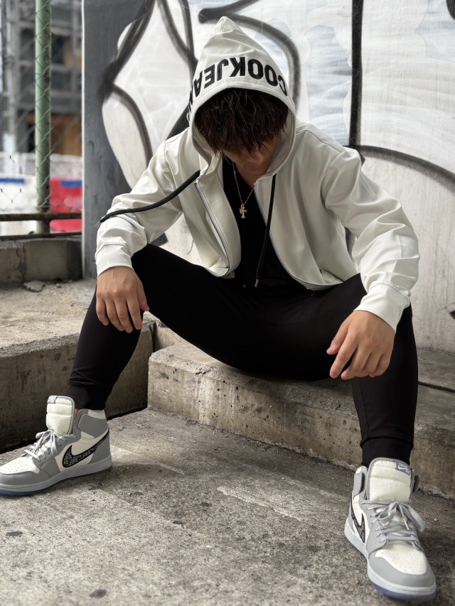 クックジーンズ　ジップアップパーカー COOKJEANS クックジーンズ ダガー ジップパーカー(unisex/ユニ