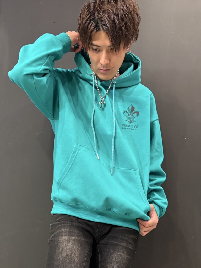 【Cj】新品LADMUSICIAN スカルパーカー ブルー＋グリーンセット Cj様専用】新品LADMUSICIAN スカルパーカー ブルー＋グリーン