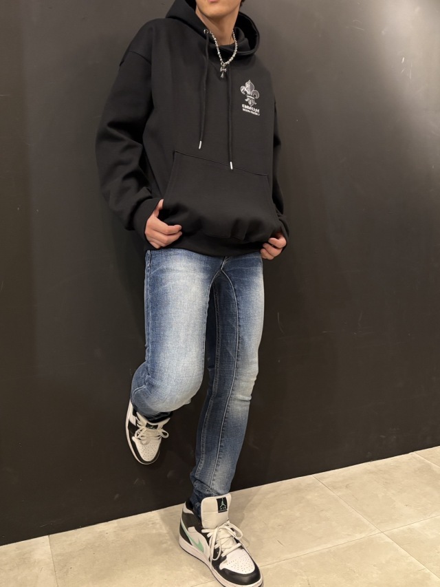 COYSEIO フードパーカー ダークグレー NJZ ヘリン着用 COOKJEANS クックジーンズ オーロラ ダガー フード パーカー