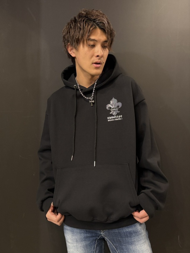 COYSEIO フードパーカー ダークグレー NJZ ヘリン着用 COOKJEANS クックジーンズ オーロラ ダガー フード パーカー