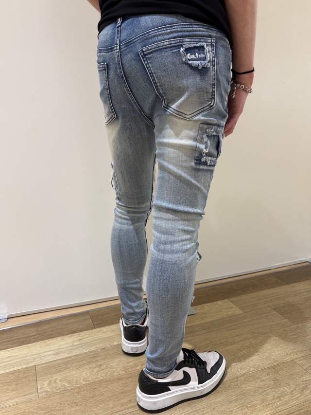メンズ✻COOK JEANS クックジーンズ✻サイズ2 COOKJEANS クックジーンズ Rise ストレッチ デニム パンツ(Mens