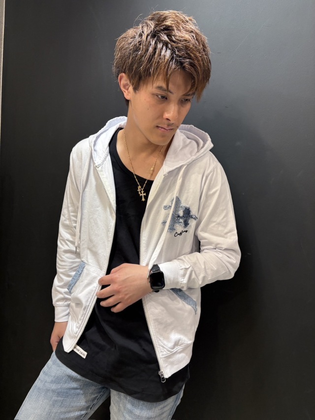 クックジーンズ　ジップアップパーカー COOKJEANS クックジーンズ ダガー ジップパーカー(unisex/ユニ