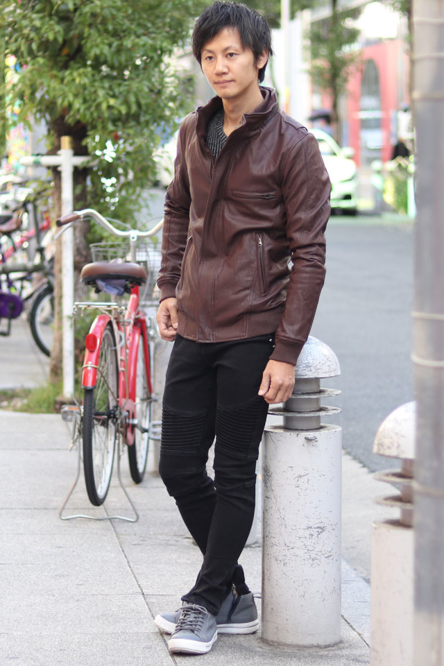 COOKJEANS レザージャケット PU レザー スタンド ジャケット メンズ フェイクレザー PUレザー