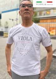 VIOLA rumore ヴィオラ ルモーレ ラインストーン クルーネック 半袖Tシャツ(Unisex/ユニセックス)
