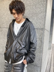 COOKJEANS レザージャケット COOKJEANS クックジーンズ 2トーン メッセージ ジャケット