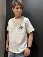 COOKJEANS クックジーンズ  ダガー デニムワッペン 半袖Ｔシャツ(unisex/ユニセックス)