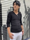 COOKJEANS クックジーンズ コットンリブ編み ニット (Unisex/ユニセックス)