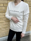 COOKJEANS クックジーンズ ハピスロゴ Vネック ロングTシャツ(Unisex/ユニセックス)