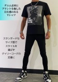 COOKJEANS クックジーンズ  フォトデニムプリント 半袖Tシャツ(unisex/ユニセックス)