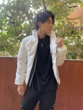 COOKJEANS クックジーンズ 圧着キルト ロゴ ジャケット Fダウン(Unisex/ユニセックス)