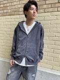 COOKJEANS クックジーンズ ベロア デニム コンビパーカー(Unisex/ユニセックス)