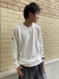 COOKJEANS クックジーンズ  CJ ラバーパッチ クルーネック 長袖Tシャツ(Unisex/ユニセックス)