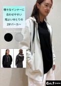 COOKJEANS クックジーンズ  COOK 刺繍入り ZIP フードパーカー(unisex/ユニセックス)