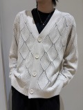 COOKJEANS クックジーンズ ダイヤ柄 カーディガン(Unisex/ユニセックス)
