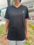 COOKJEANS クックジーンズ  Vネック CJ刺繍 半袖Tシャツ(Unisex/ユニセックス)