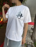COOKJEANS クックジーンズ  ダガー デニムワッペン 半袖Ｔシャツ(unisex/ユニセックス)