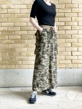 【再入荷】カーゴ フレアー ロング スカート (Lady's/レディース)
