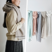 ラプアンカンクリのウールスカーフ_リネンスカーフ