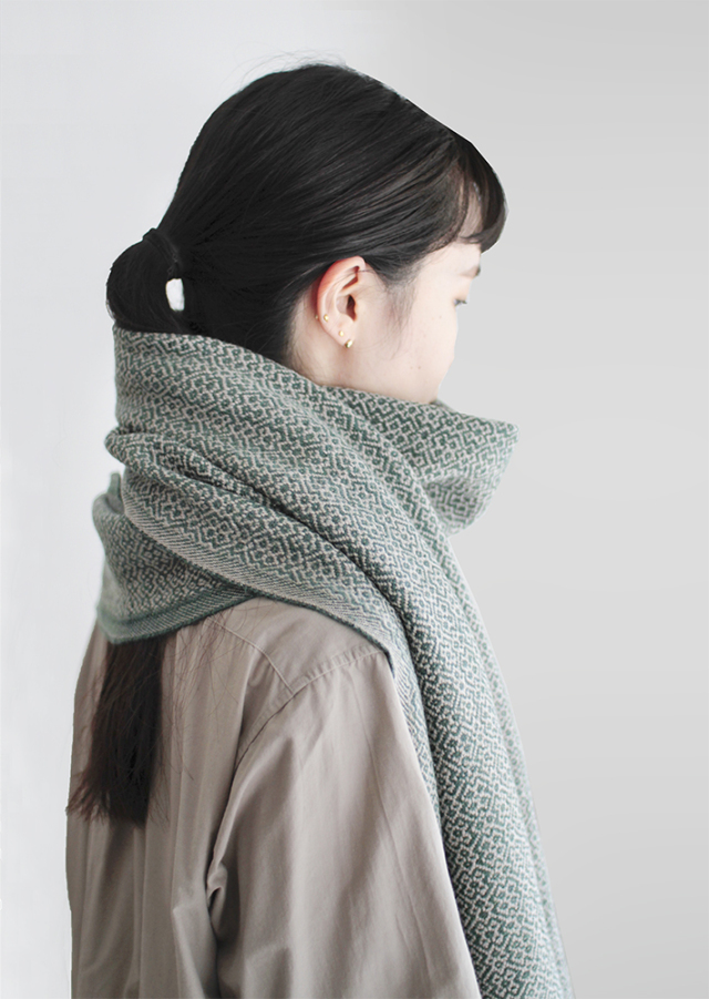 ラプアンカンクリ/ウールスカーフ/KOLI/ベージュグリーン