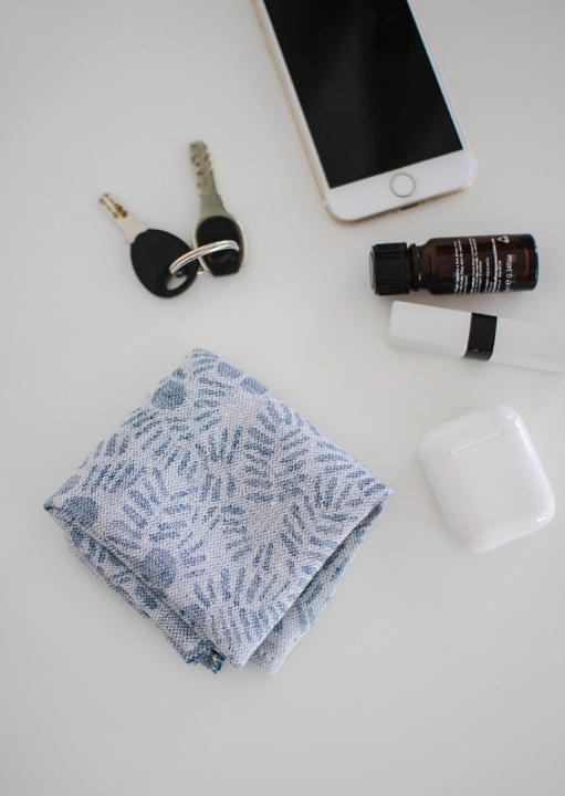 ラプアンカンクリ/リネンハンカチ/KATAJANMARA/ブルー