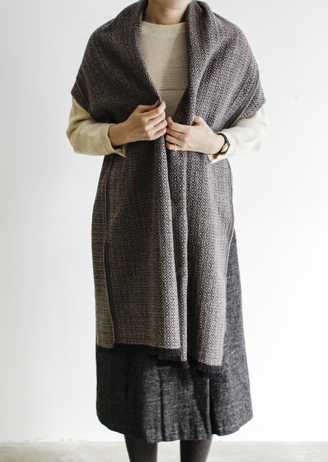 ラプアンカンクリ/ウールスカーフ/KOLI/ベージュブラック