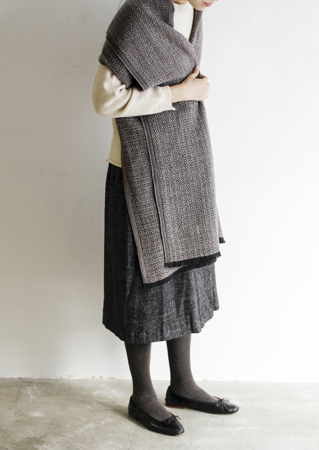 ラプアンカンクリ/ウールスカーフ/KOLI/ベージュブラック